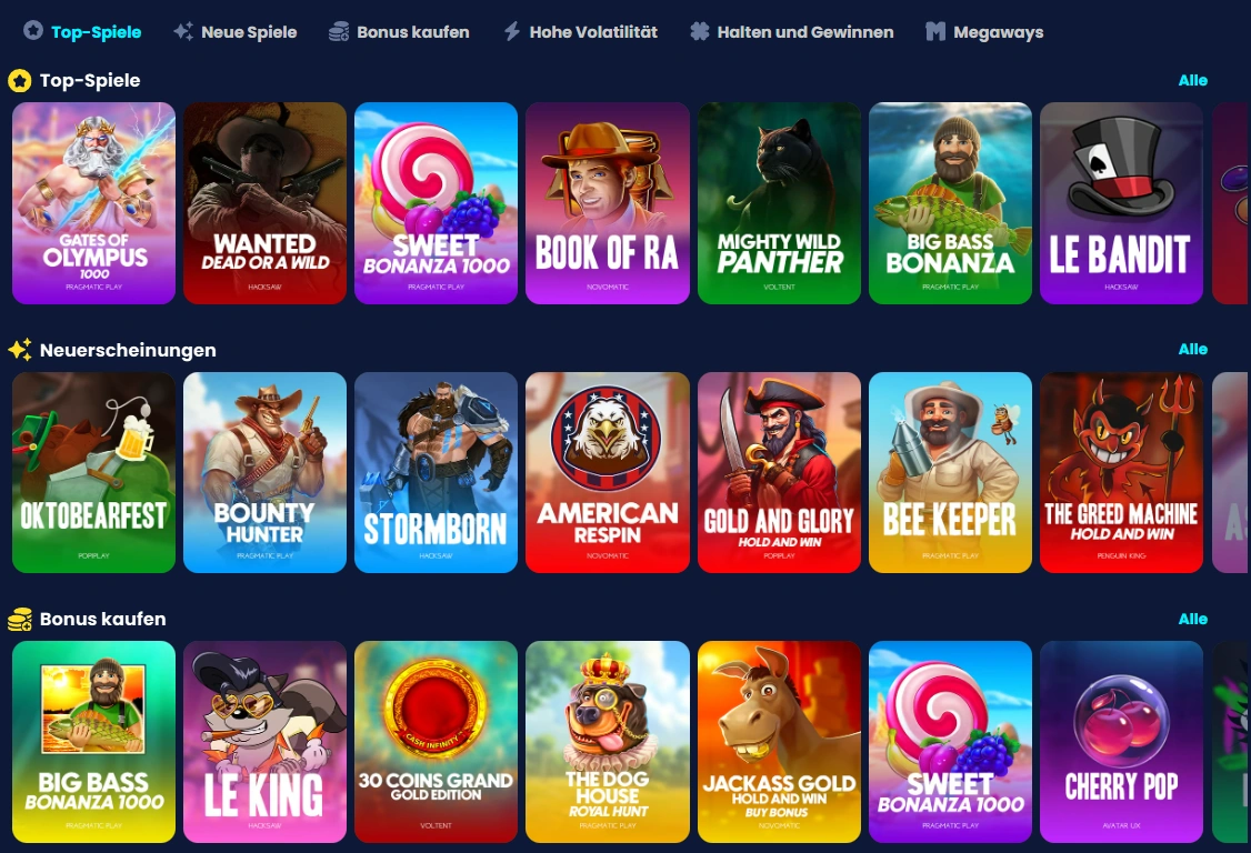 Entdecke die vollständige Slot-Sammlung bei RichGringo