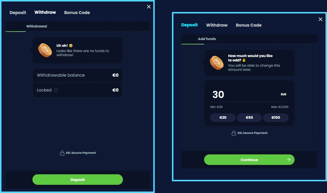 Payment methods overview at RichGringo Casino UK